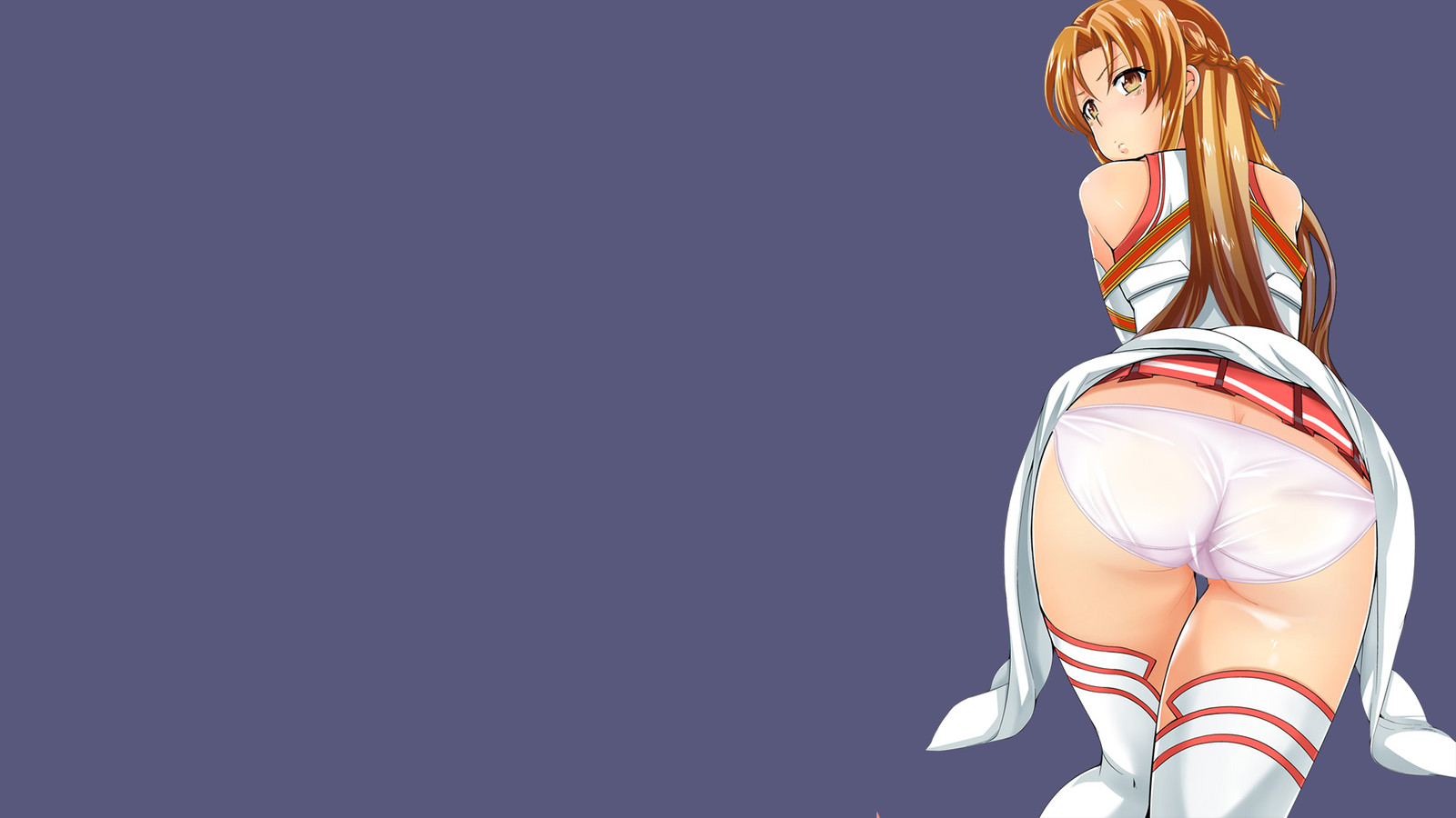 Anime girls ecchi panties lifting skirt sword art online Playmat Gaming Mat Desk