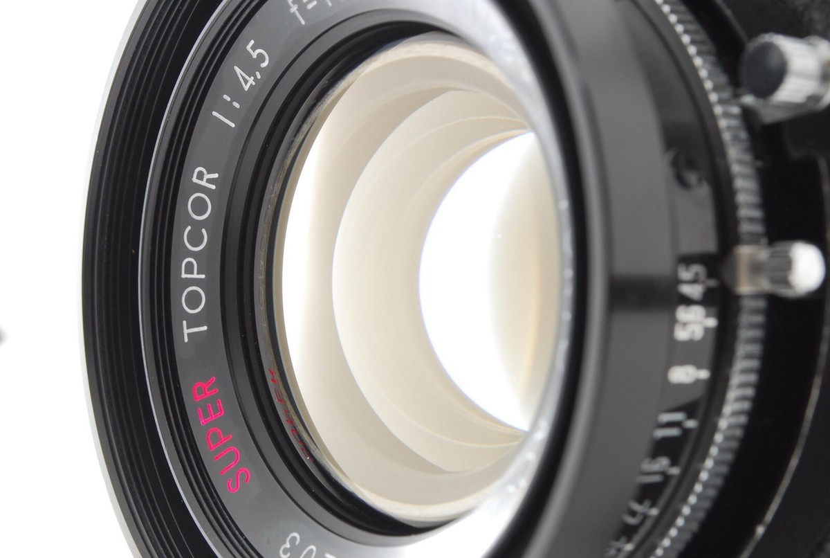 SUPER TOPCOR 105mm f/4.5 レンズ MINT] Tokyo Kogaku Super Topcor 105mm f/4.5 Lens 6x9 45in