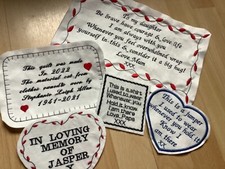 Custom made &ldquo;Memory Patch&rdquo; sew on patches for bears , blankets & other items