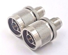 2pcs RF connector N Adapter N Male to TNC Female Teflon Insulation Gold Pin