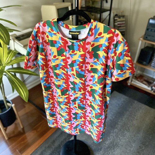 Nooworks Macarena Tee Dress Colorful Print Cotton Stretchy Mini NWOT Size M - Picture 4 of 8