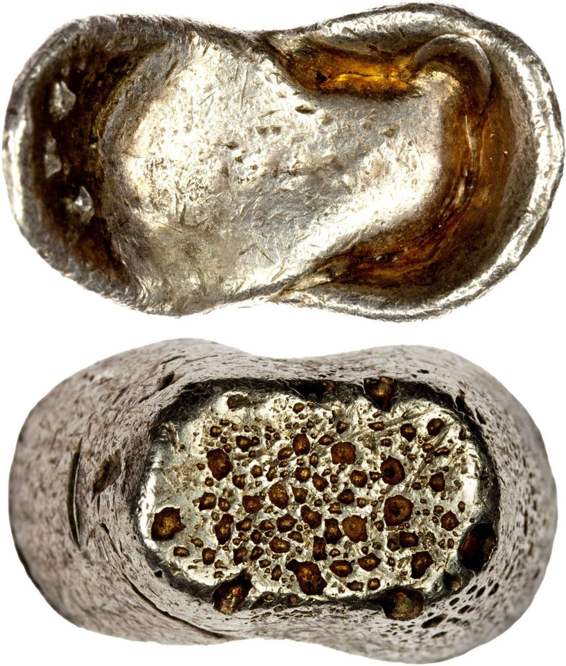 China 1895 ShanXi prata : SYCEE: AR sycee (17,3 gramas) 光緒元寶 半兩銀錠 - Imagem 3 de 4