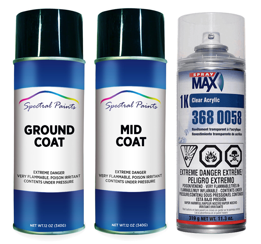 Kit Verniciatura Plastica TRISTARcolor | Per Toyota/Lexus 057 White Perl | 4 Bombolette (Primer, Base, Colore, Trasparente) | Con Plastificante
