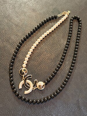 CHANEL Necklace Pendant choker Gold Chain GP Logo Coco A23C Fake Pearl GP Ken FS