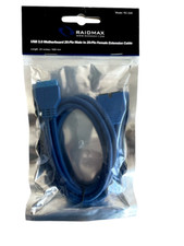 USB 3.0 Motherboard 20-Pin Male to 20-Pin Female Extension Cable 24in