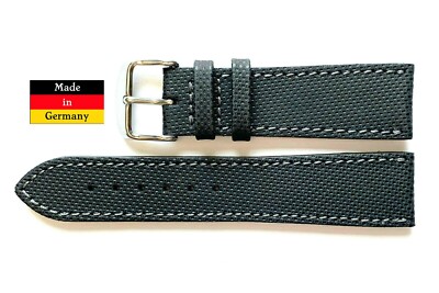 Leder Uhrenband Nautilus, Uhrband grau 20, 22 mm aus Deutschland / 132