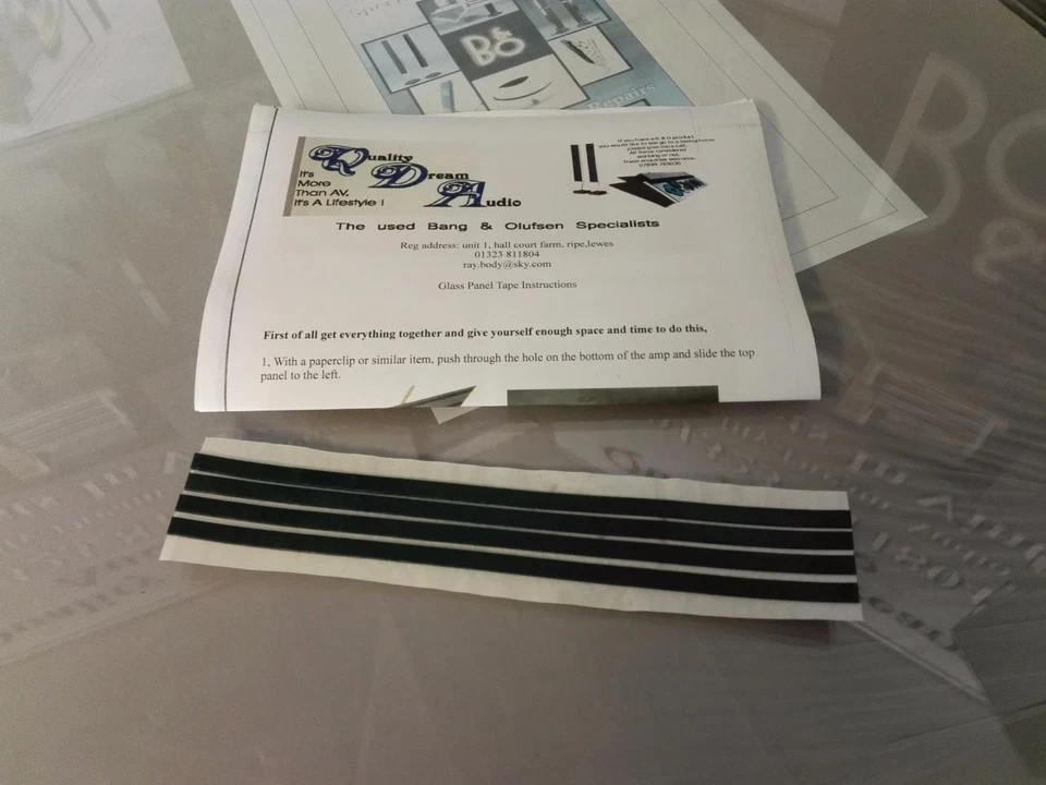 B & O Bang Et Olufsen Beocord 3500/4500 de Rechange Verre tape Ref tape