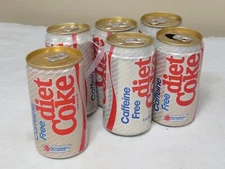 6 PACK COCA COLA CANS DIET COKE CAFFINE FREE