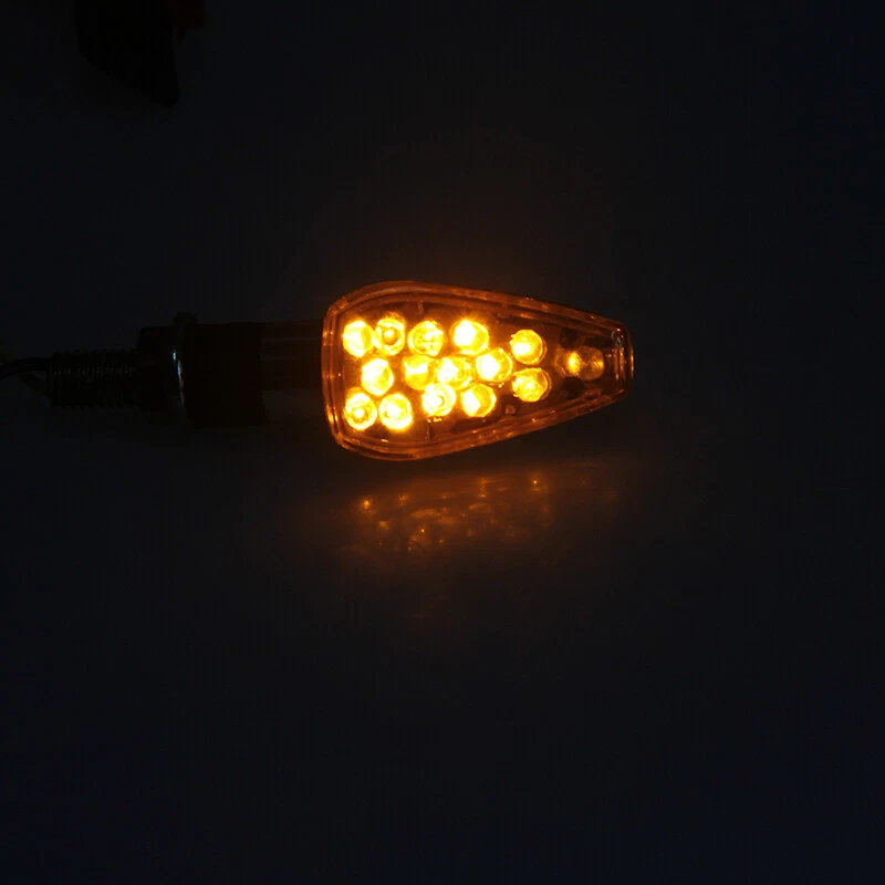 Intermitentes LED ámbar universales de 10 mm para motocicleta luces de señal de giro luces indicadoras Foto 2 de 4