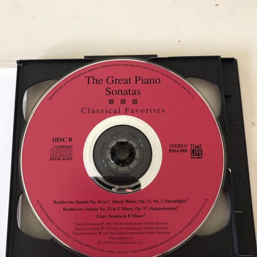 Time Life: THE GREAT PIANO SONATAS**2 CD SET*1993 POLYGRAM RELEASE - Picture 4 of 5