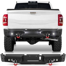 Steel Rear Bumper For 2019-2026 Dodge Ram 2500 3500 With Led Lights Sensor Holes Steel Rear Bumper For 2019-2026 Dodge Ram 2500 3500 With Led Lights Sensor Holes