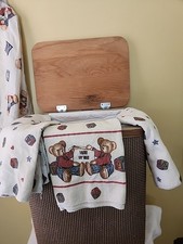 Springmaid Vintage Blue Jean Teddy Receiving Blankets Set of 3 Cotton