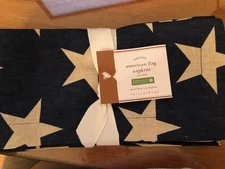 Pottery Barn 20x20 American Flag napkins - 55 linen/ 45 cotton - set of 4-NWT
