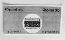 Rollei 35 in practical use Instruction Manual Reprint English/German