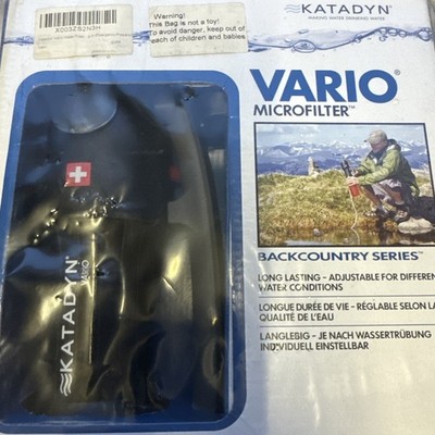 Katadyn Vario Microfilter Water Filter Hiking Camping Backcountry Series NEW