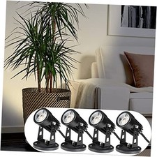 LED Spotlight Indoor for Plants Up Lights 120V Floor Spot lights 4 Pack Black