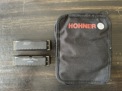 Hohner Hoodoo Blues Harmonica 2 Pack with Case C,D, With Case.