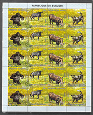 BURUNDI - 1971 AIRS African Wildlife 26f - Complete Sheet - Mint Never Hinged