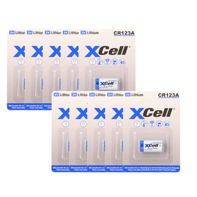 10x XCell CR123A 2/3A Lithium Batterie   1500 mAh für Ihre Geräte
