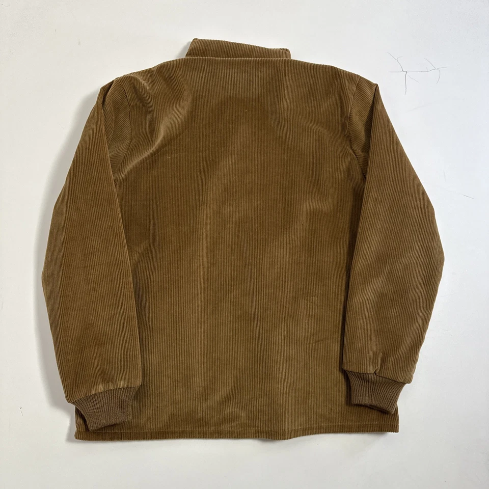 Chaqueta de Pana Lacoste De Colección Para Hombre L Marrón Con Capucha Reversible Cremallera Completa Años 80 90 Foto 2 de 4