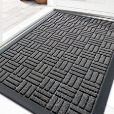 Front Door Mat Outside Entrance 29.5x17, Absorbent, Heavy Duty Sturdy Natural Ru