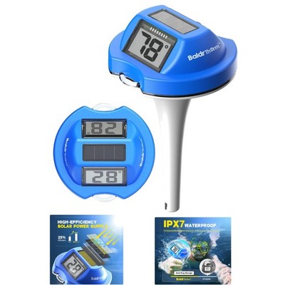 Luxury Floating Pool Thermometer with Dual Displays for Perfect Temperature