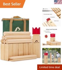 Kubb Yard Game Set - Complete Outdoor Fun for Up to 12 Players, Carrying Case