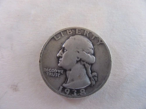 1938-S Washington Silver Quarter Circulated Condition  VG   [ACTUAL COIN] #1