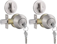 2 Keyed Alike Single Cylinder Deadbolts 2 Pack Satin Nickel Single Deadbolt