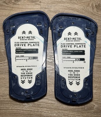 Bent Metal Snowboard Binding Drive Plates Carbon Fiber UHMW Core 8/10 Flex
