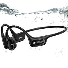 Swimming Headphones IP68 Waterproof, Open Ear Bone Conduction Underwater Head...