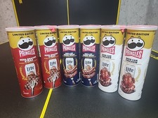 6x Pringles Miller Lite Beer Steak Chicken Brat Potato Chips 3 Flavors Limited