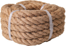Natural Hemp Rope, 1 Inch Thick Rope 33Ft Long, Twisted Manila Jute, Ideal for T