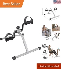 Portable Leg and Arm Pedal Exerciser for Home & Office - Adjustable Resistance