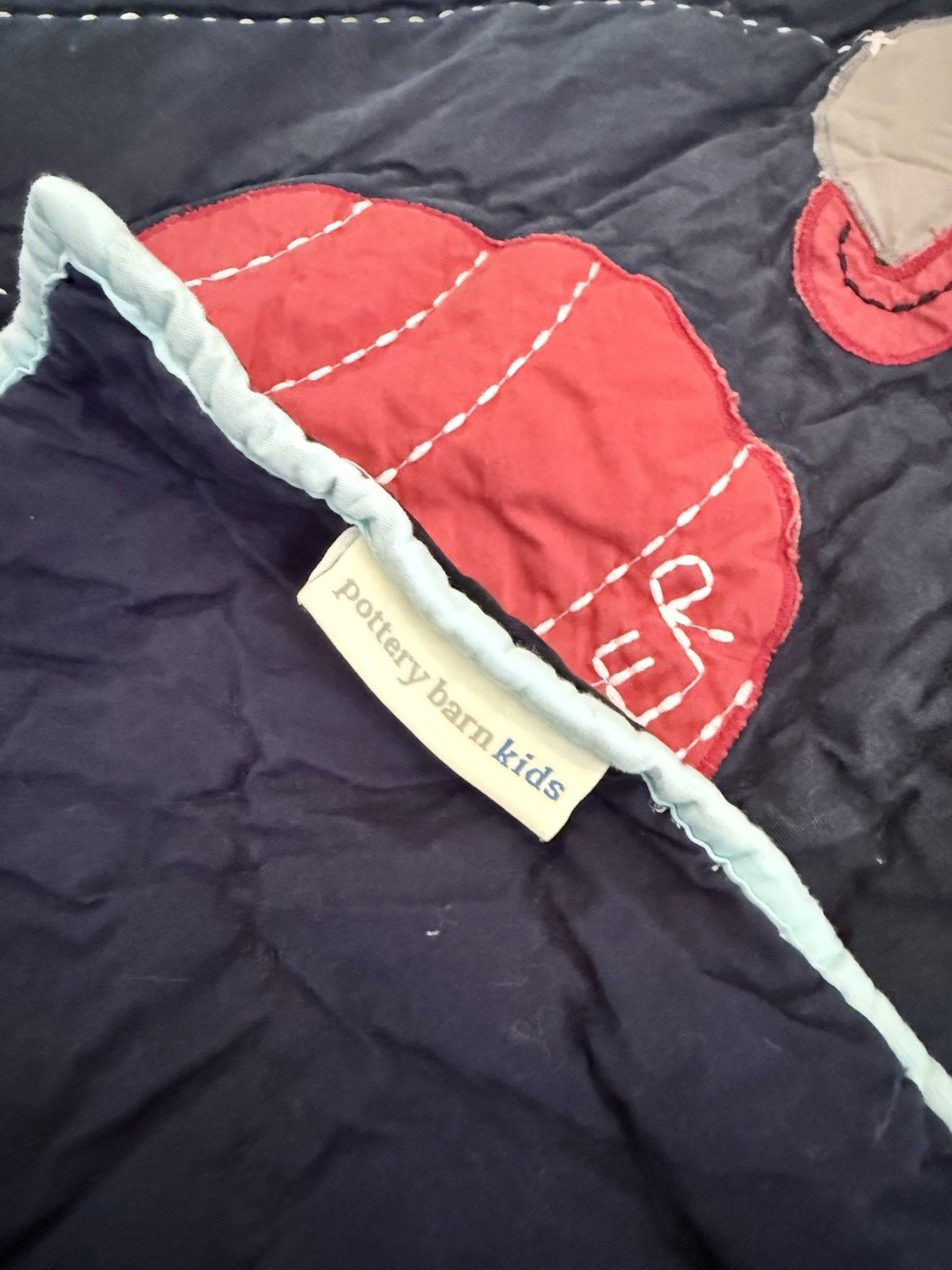 Pottery Barn Kids Twin Quilt Outer Space Theme