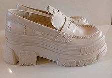 Stradivarius White Chunky Platform Slip On Shoes Uk 3