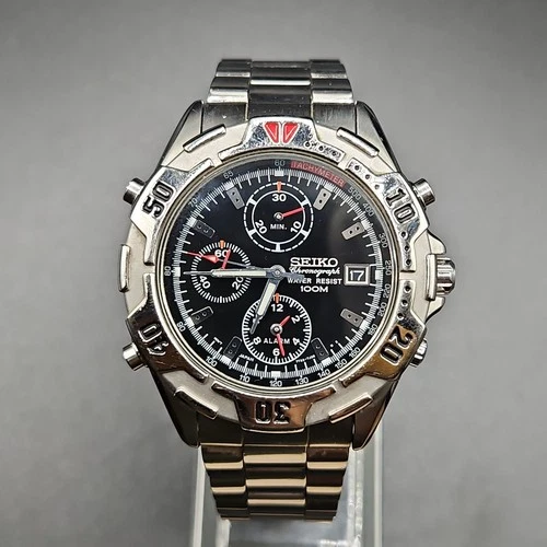 Vintage Seiko 7t32-7f69 Diver Men's Watch 1990s - New Battery AS IS