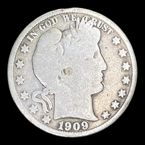 1909 Barber Silver Half Dollar