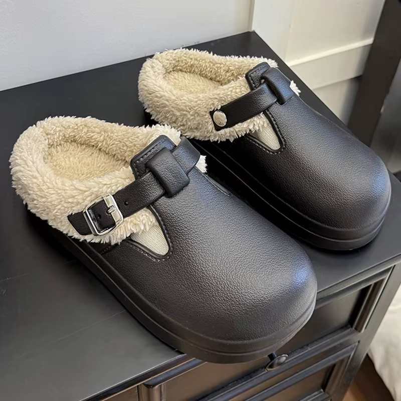 Womens Warmest Cozy Waterproof Clogs Slippers Nonslip Soft Sole Winter Shoes