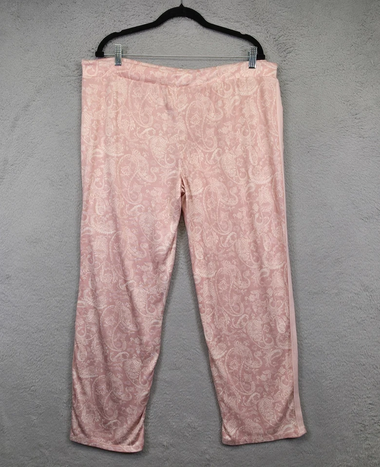 Lucky Brand Pajama Pants Womens 2XL Pink Paisley Art Relaxed Lounge Sleep Pants - Image 2 of 4