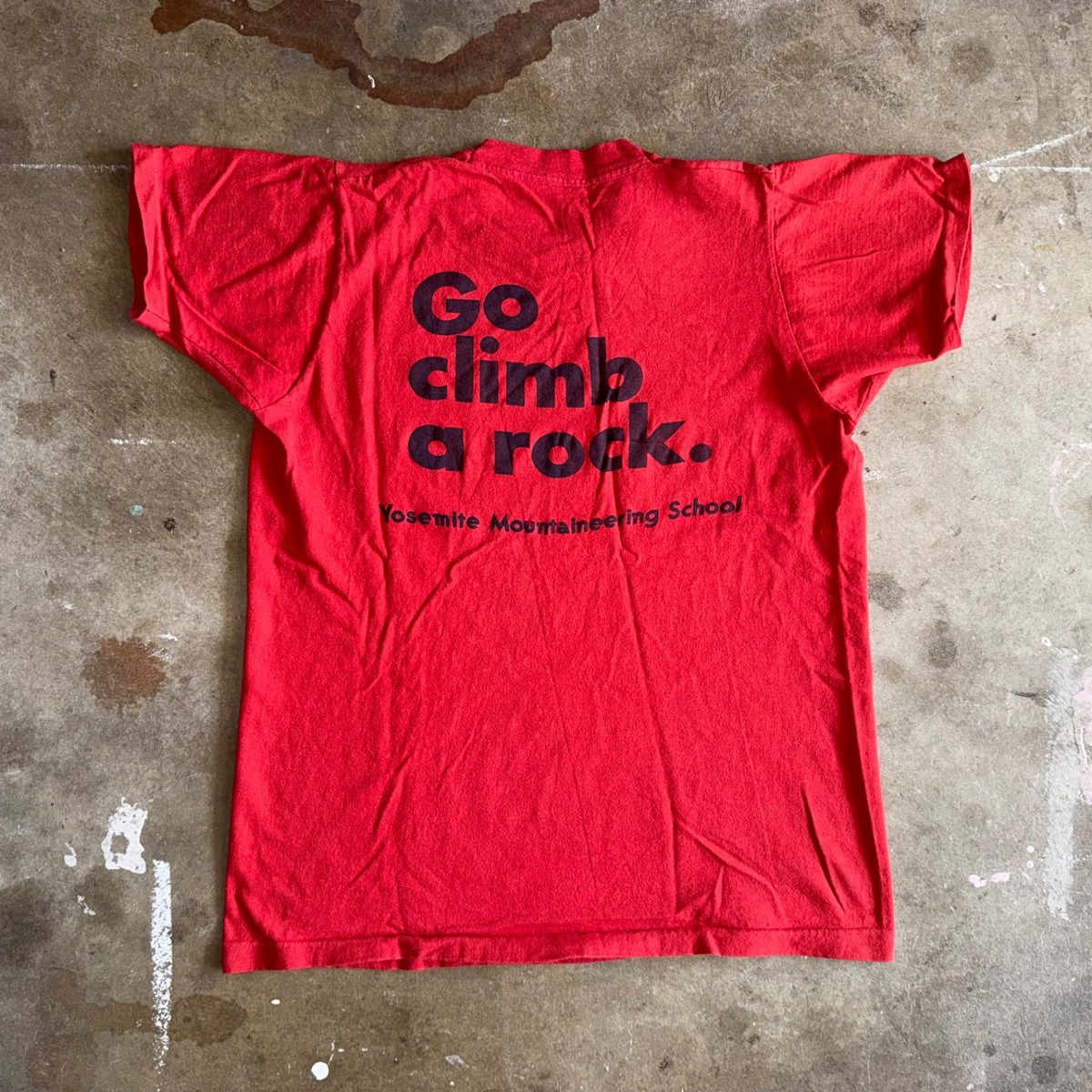 70s VINTAGE YOSEMITE MOUNTAINEERING SCHOOL RINGER T-SHIRT SZ M 