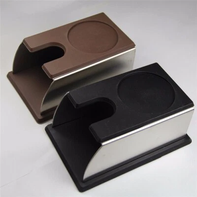 Espresso Tamperstation Tamper Station Edelstahl Silikon Schwarz