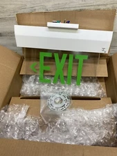 Cooper Lighting Clear Exit Sign White Mount New With Light Defects