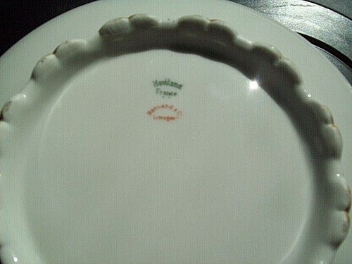 Antique Haviland SCHLEIGER 755 Round Covered Vegetable Bowl Green/Brown/Leaf - Picture 4 of 4