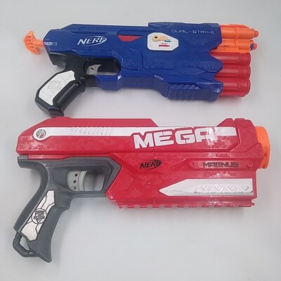 Nerf Gun Konvolut Mega Magnus und Dual-Strike beide getestet und funktionsfähig bitte lesen