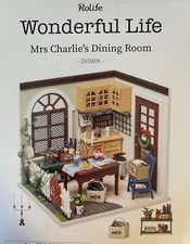 NEW DIY Miniature Room Kit - Rolife Wonderful Life Mrs Charlie’s Dining Room