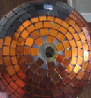 5.5" Disco Ball Pumpkin Smiley Face Orange Tabletop or Hanging Halloween Decor — photo 5