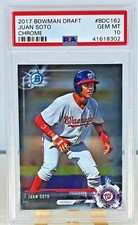 JUAN SOTO ROOKIE 2017 BOWMAN DRAFT CHROME *PSA 10* #BDC162  FLAWLESS CARD!!