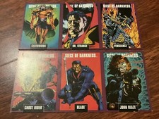 MARVEL MIDNIGHT SONS 3 CARD UNCUT STRIP x 2 1993 MARVEL ENTERTAINMENT