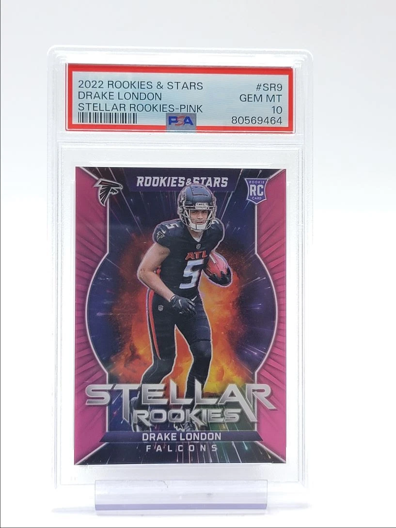 Drake London Panini Rookies & Stars Stellar Rookies #SR9 Pink